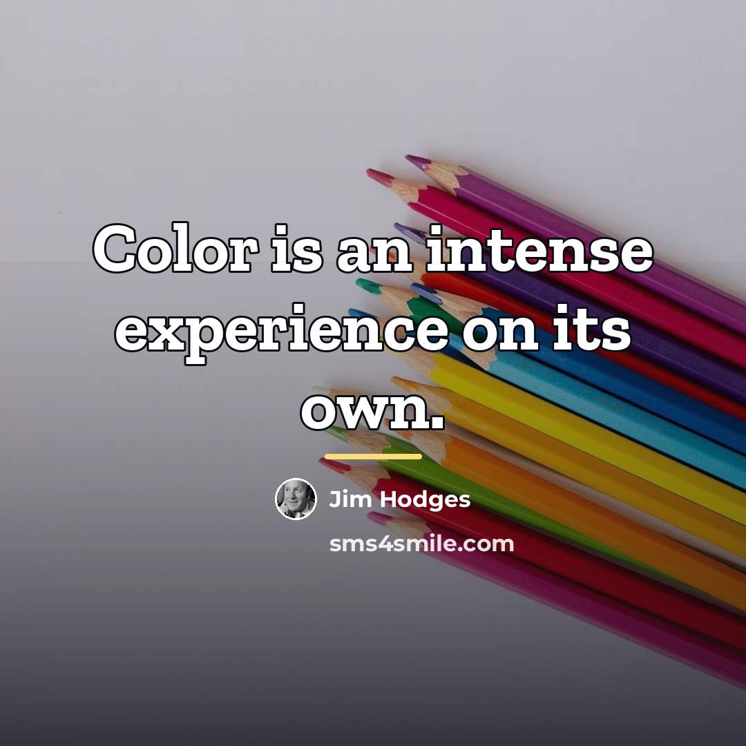 “Color is an intense experience on its own.…” quote by Jim Hodges
