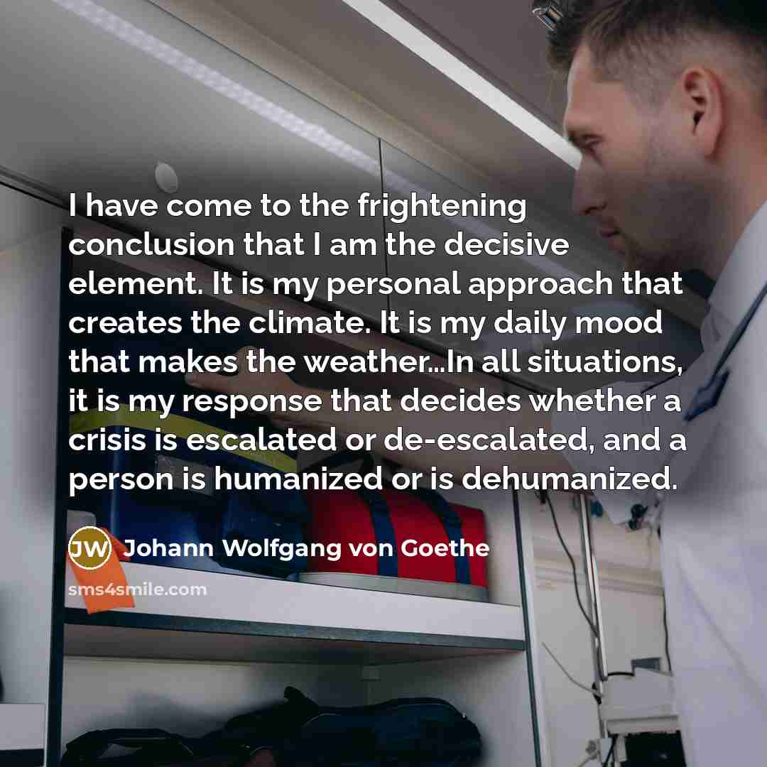 “I have come to the frightening conclusion that I am…” quote by Johann Wolfgang von Goethe