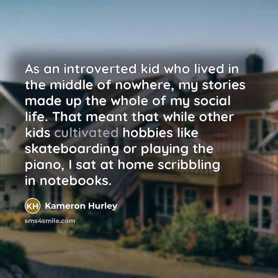 “As an introverted kid who lived in the middle of…” quote by Kameron Hurley