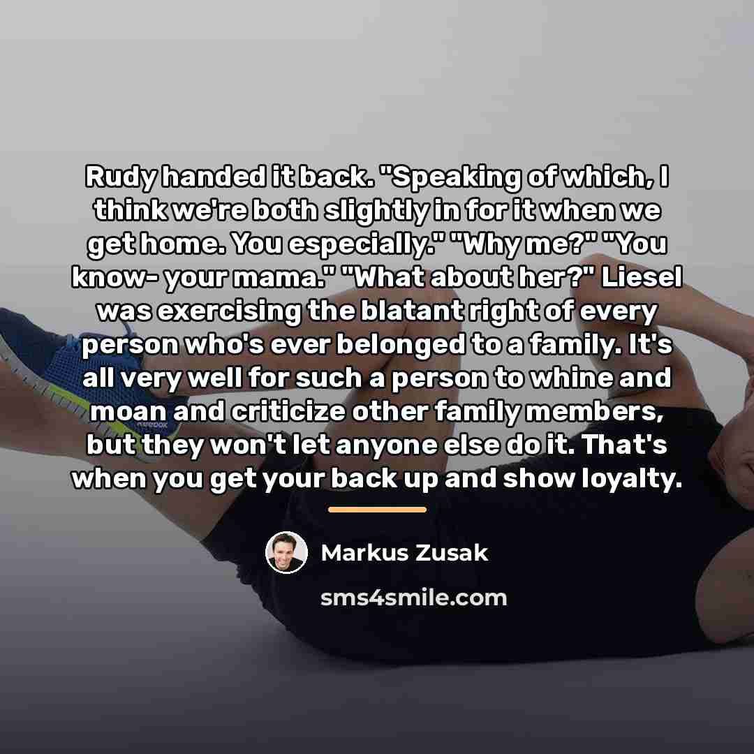 “Rudy handed it back. "Speaking of which, I think we're…” quote by Markus Zusak