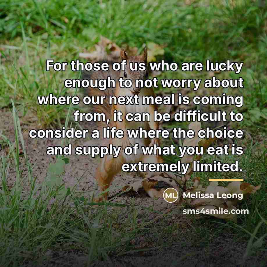 “For those of us who are lucky enough to not…” quote by Melissa Leong