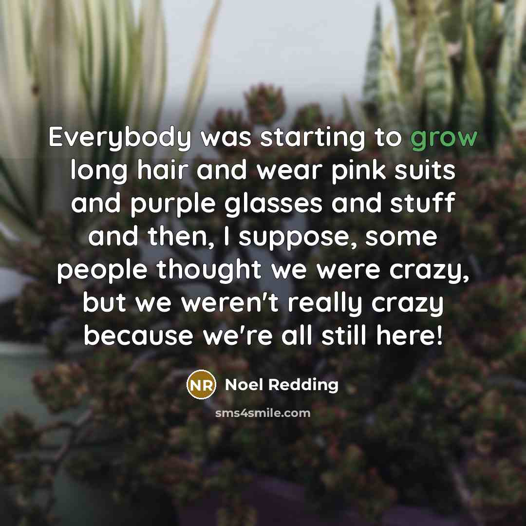“Everybody was starting to grow long hair and wear pink…” quote by Noel Redding
