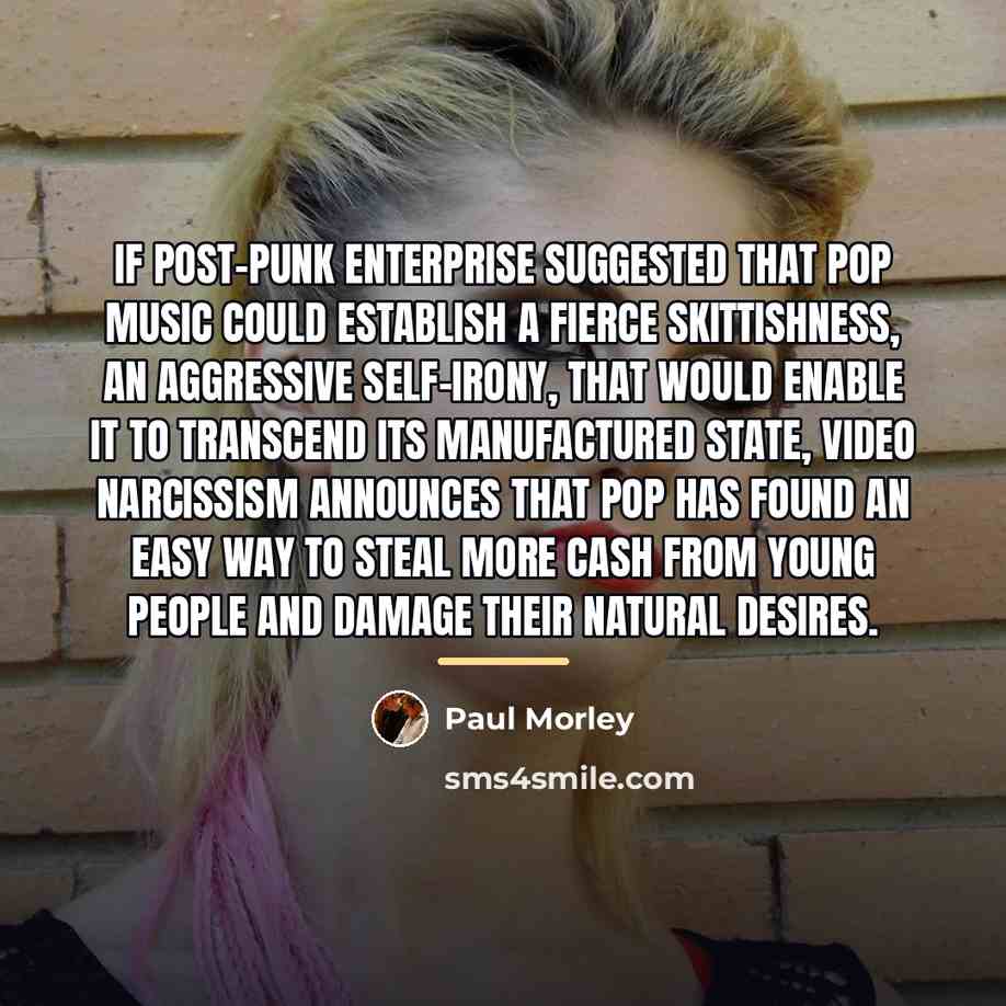 “If post-punk enterprise suggested that pop music could establish a…” quote by Paul Morley