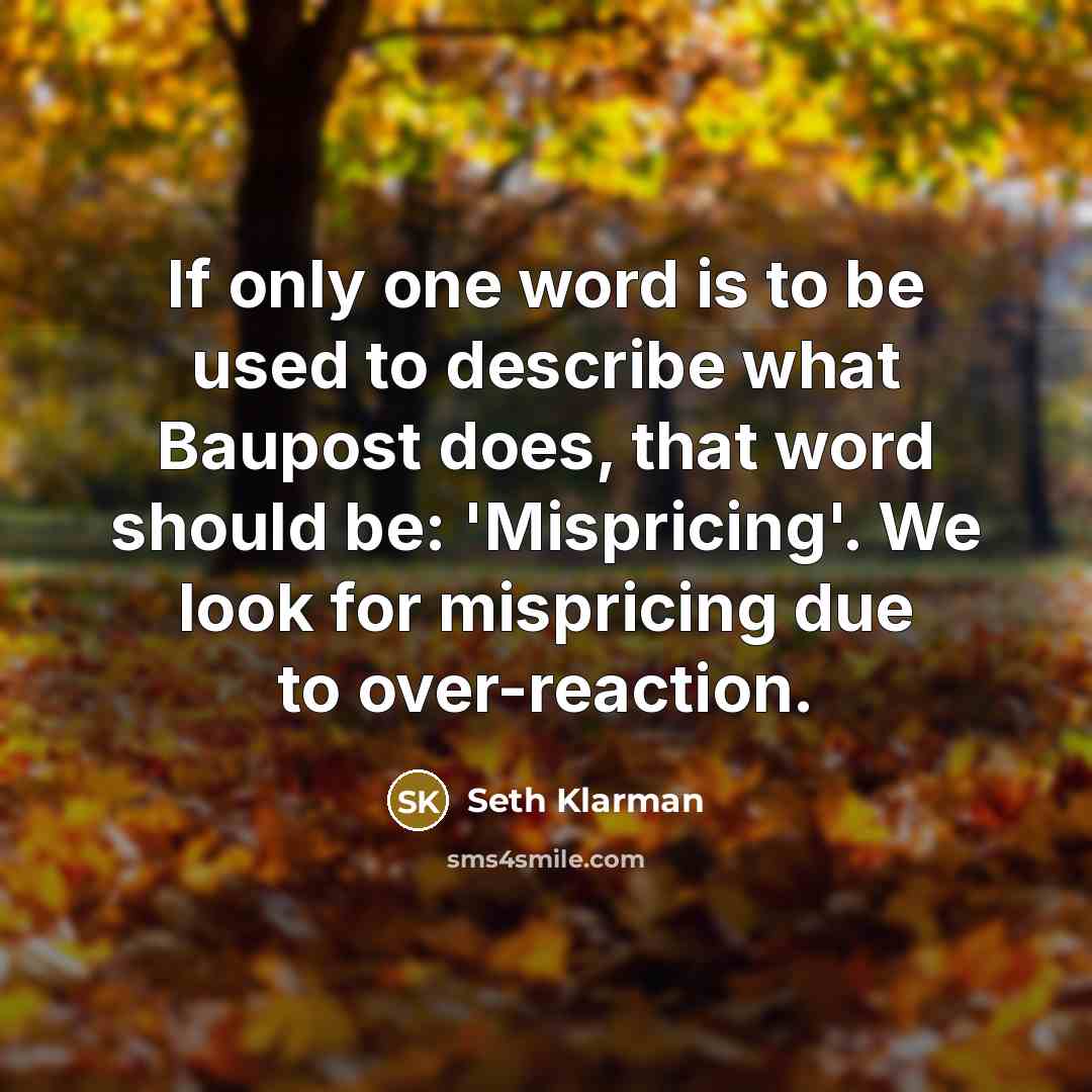 “If only one word is to be used to describe…” quote by Seth Klarman