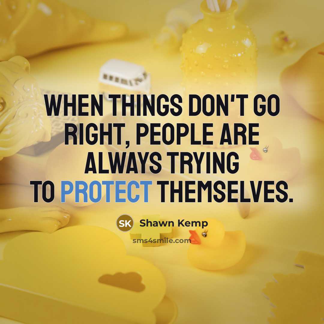 “When things don't go right, people are always trying to…” quote by Shawn Kemp