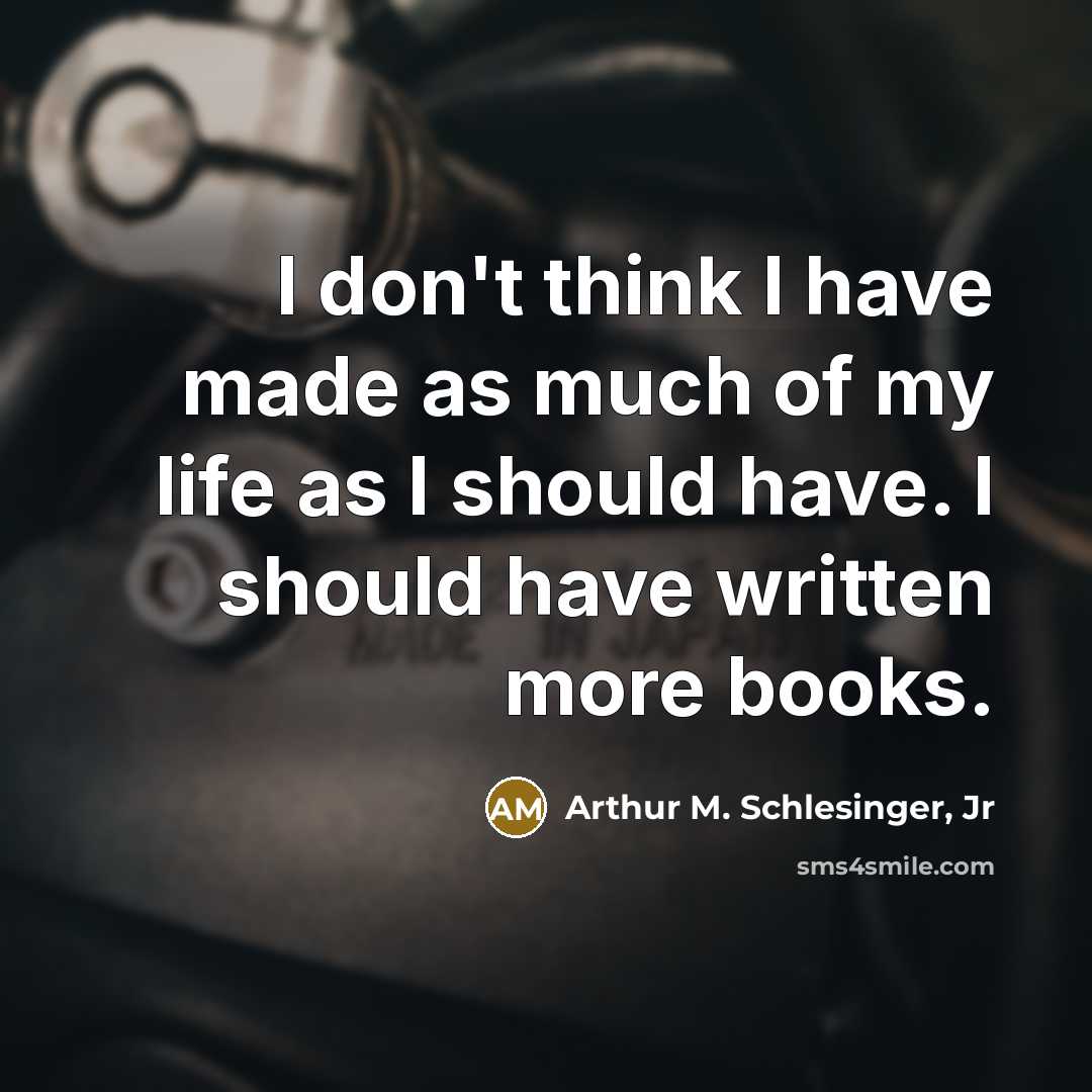 “I don't think I have made as much of my…” quote by Arthur M. Schlesinger, Jr