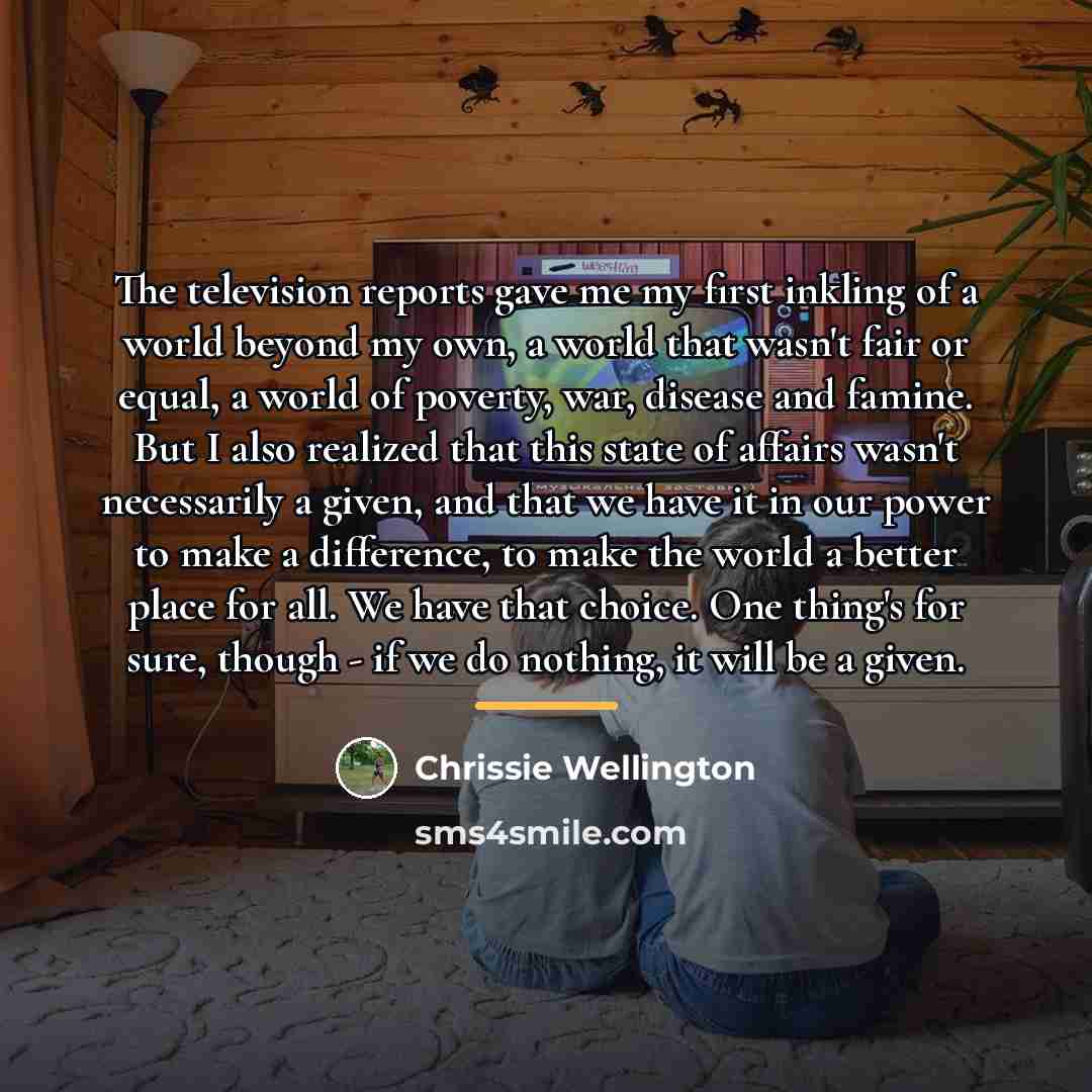 “The television reports gave me my first inkling of a…” quote by Chrissie Wellington