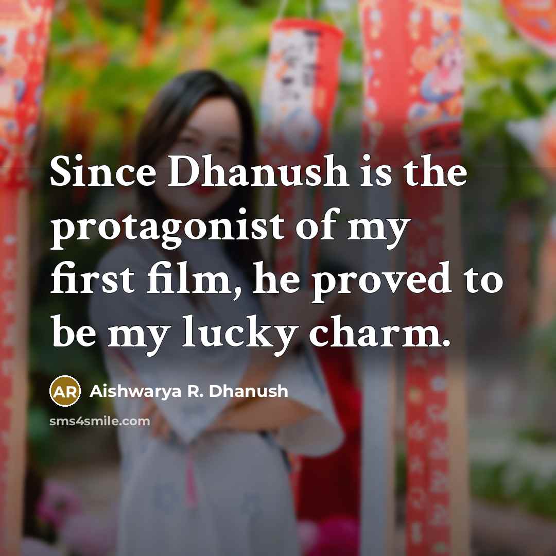 “Since Dhanush is the protagonist of my first film, he…” quote by Aishwarya R. Dhanush