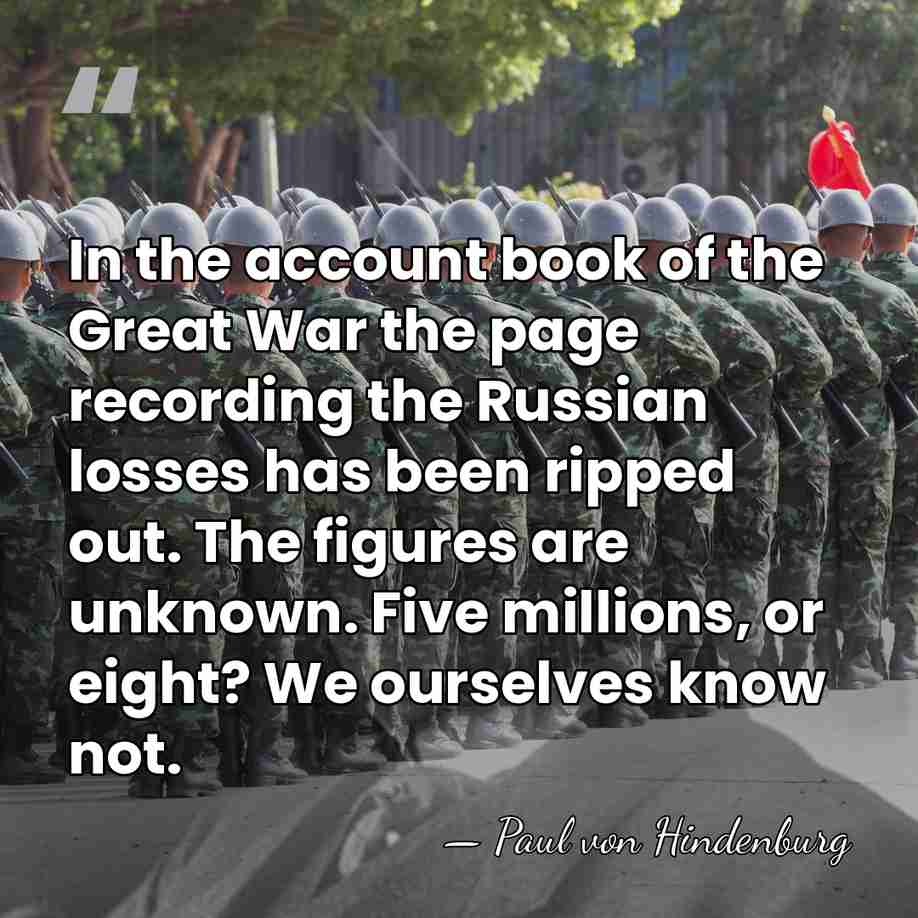 In the account book of the Great War the page recording the&hellip; - Paul von Hindenburg