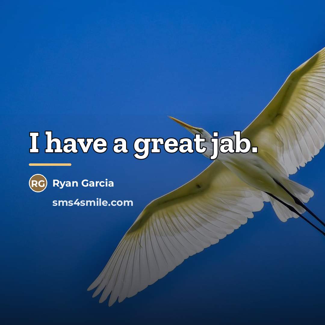 “I have a great jab.…” quote by Ryan Garcia