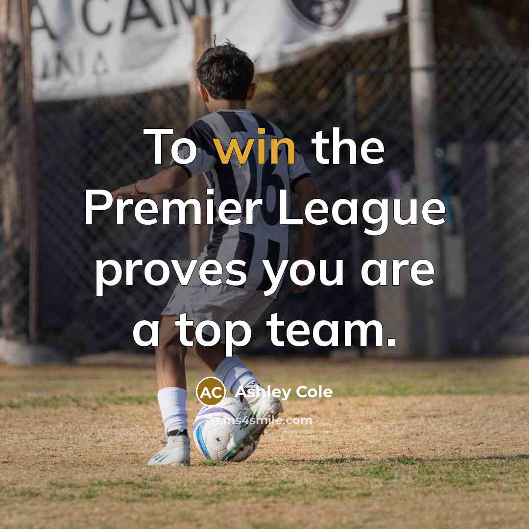 “To win the Premier League proves you are a top…” quote by Ashley Cole