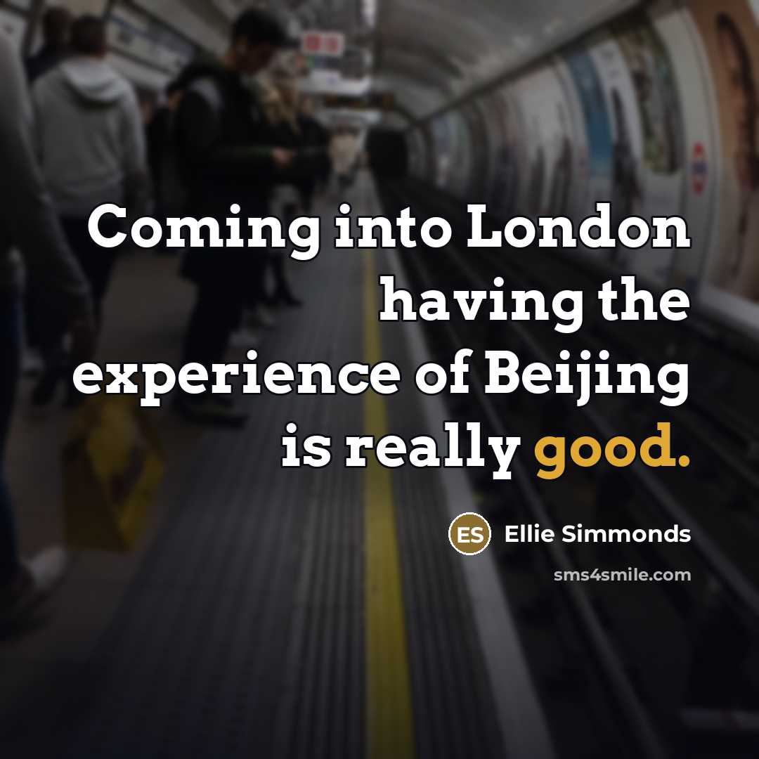“Coming into London having the experience of Beijing is really…” quote by Ellie Simmonds