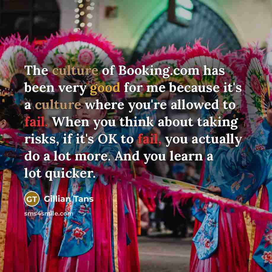 “The culture of Booking.com has been very good for me…” quote by Gillian Tans