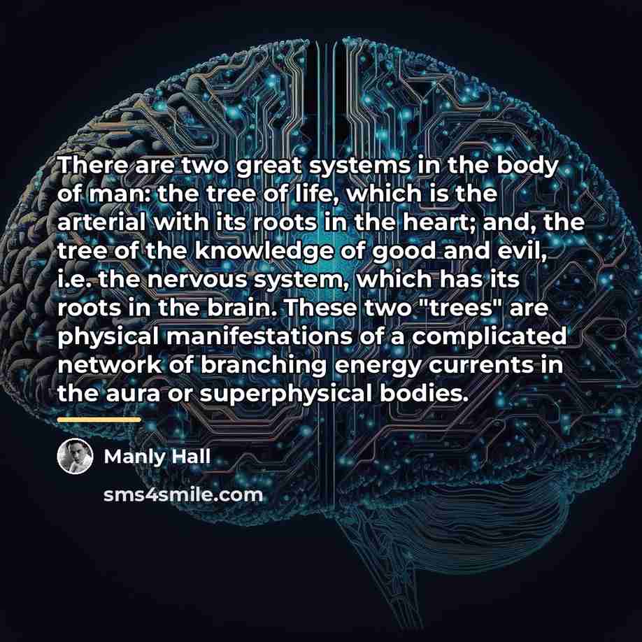 “There are two great systems in the body of man:…” quote by Manly Hall