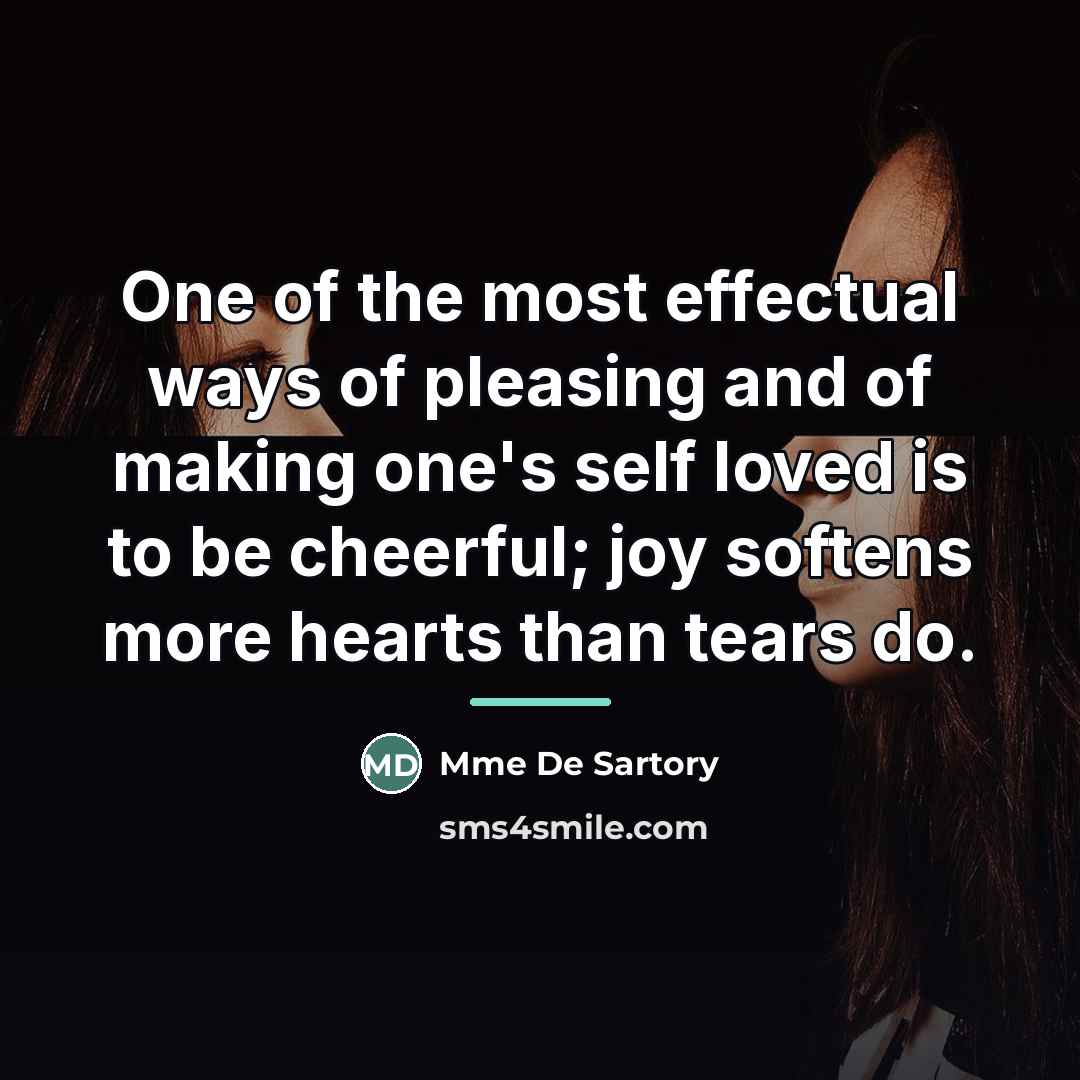 “One of the most effectual ways of pleasing and of…” quote by Mme De Sartory
