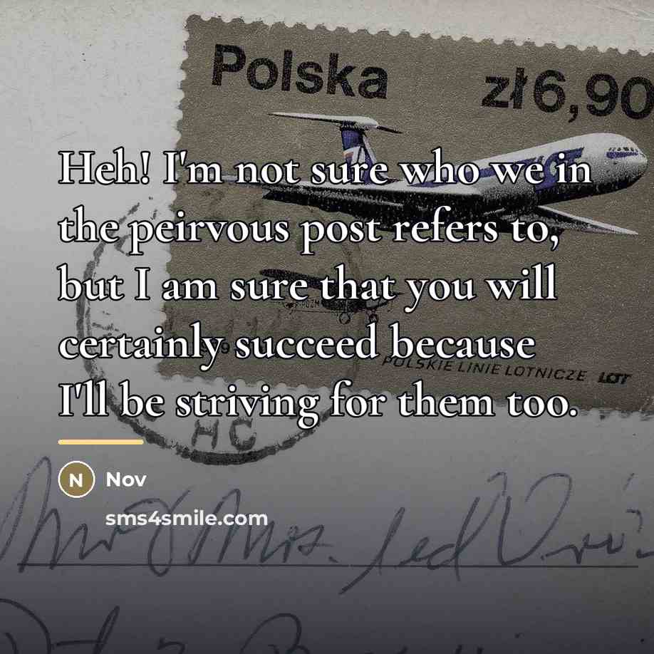 “Heh! I'm not sure who we in the peirvous post…” quote by Nov