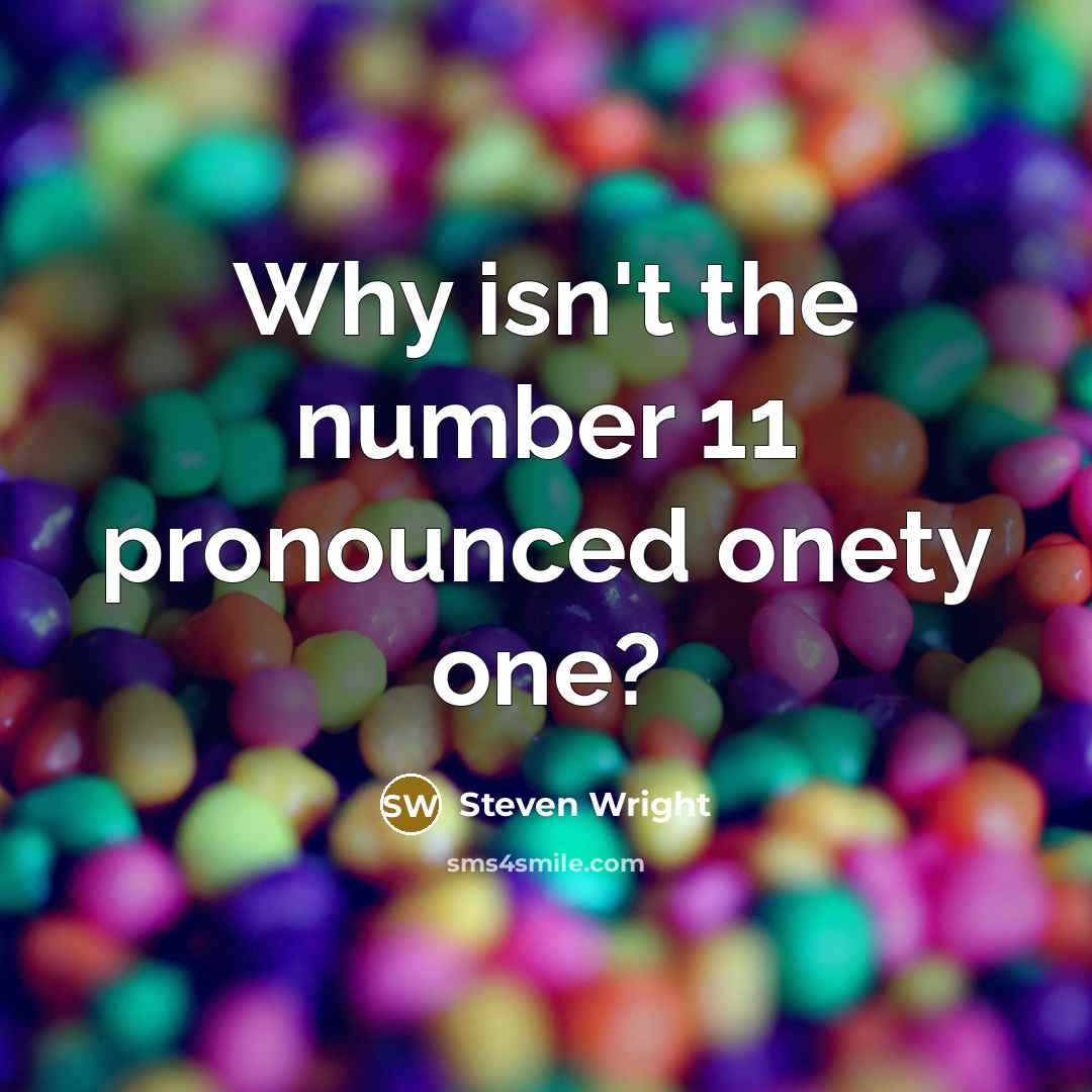 “Why isn't the number 11 pronounced onety one?…” quote by Steven Wright