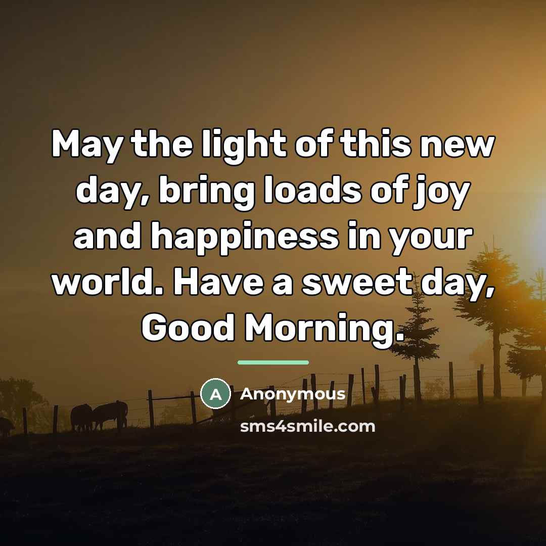 “May the light of this new day, bring loads of…” quote by Anonymous