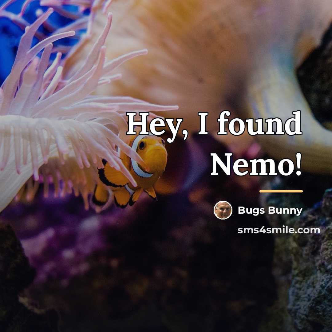 “Hey, I found Nemo!…” quote by Bugs Bunny