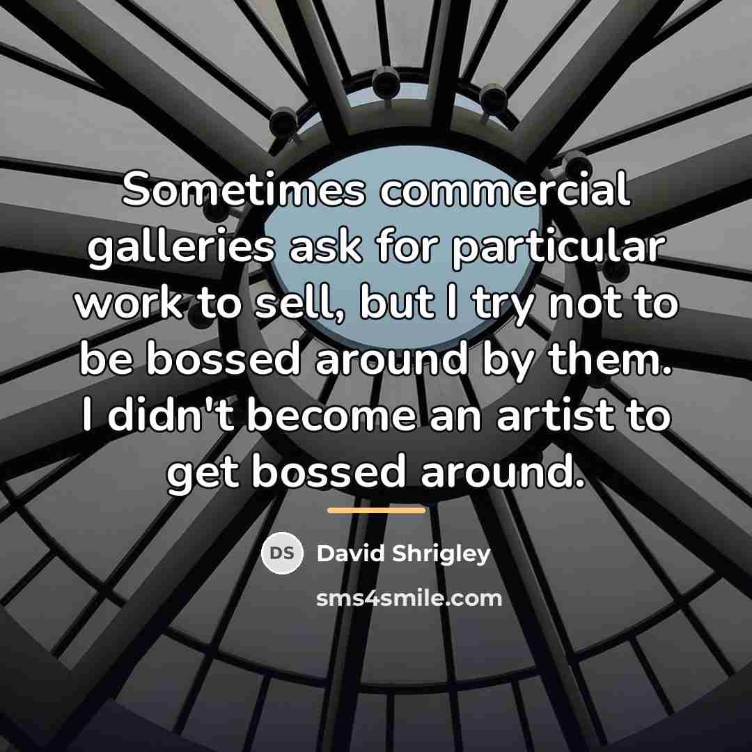 “Sometimes commercial galleries ask for particular work to sell, but…” quote by David Shrigley