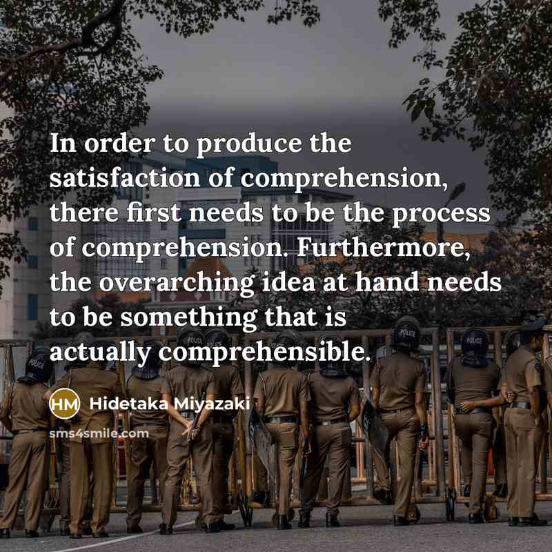 “In order to produce the satisfaction of comprehension, there first…” quote by Hidetaka Miyazaki