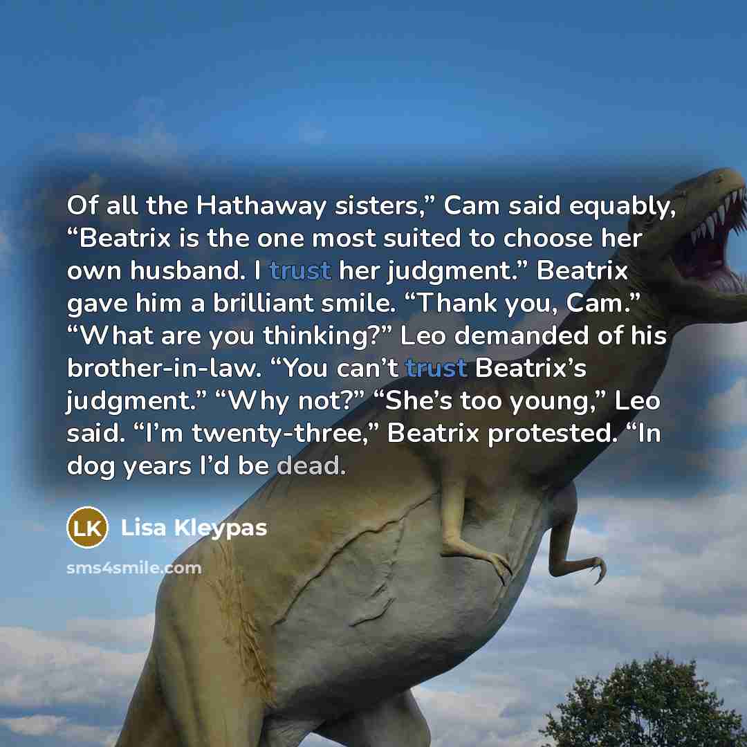 “Of all the Hathaway sisters,” Cam said equably, “Beatrix is…” quote by Lisa Kleypas