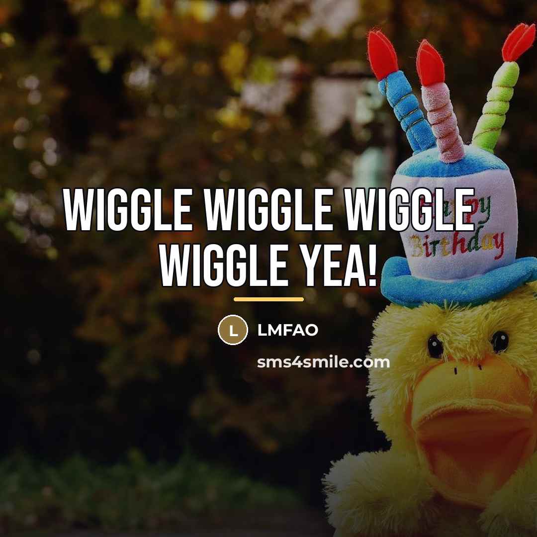 “Wiggle Wiggle Wiggle Wiggle Yea!…” quote by LMFAO