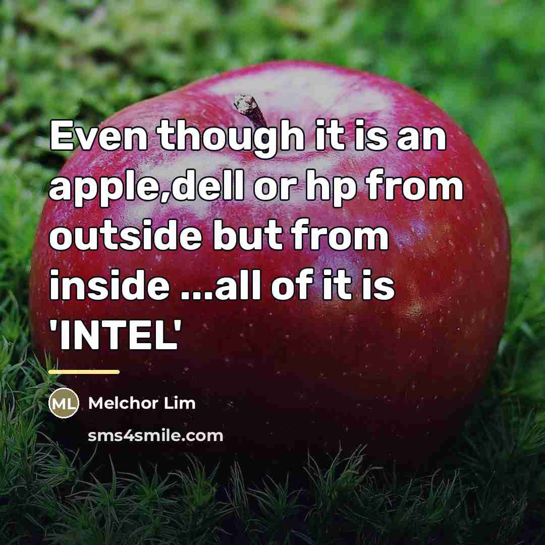 “Even though it is an apple,dell or hp from outside…” quote by Melchor Lim