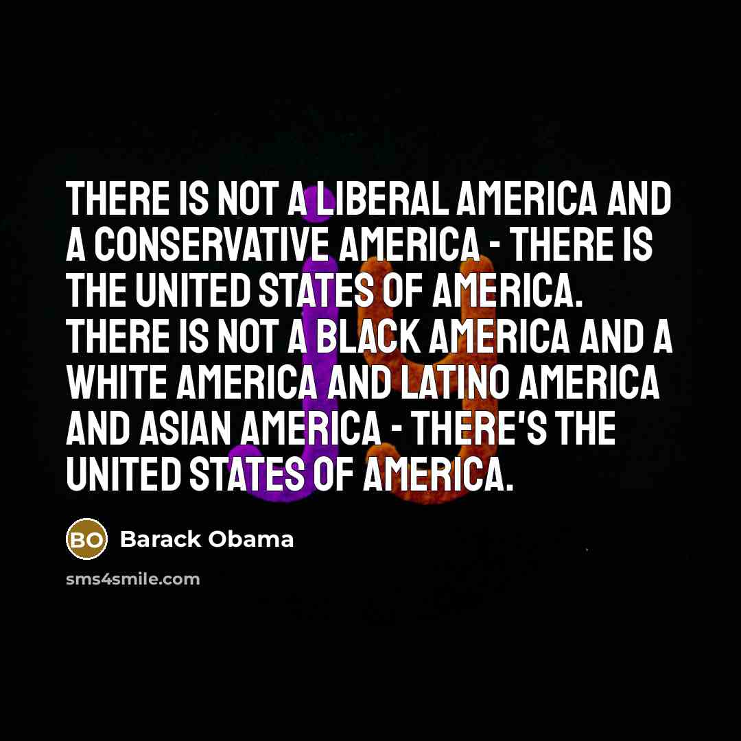 “There is not a liberal America and a conservative America…” quote by Barack Obama