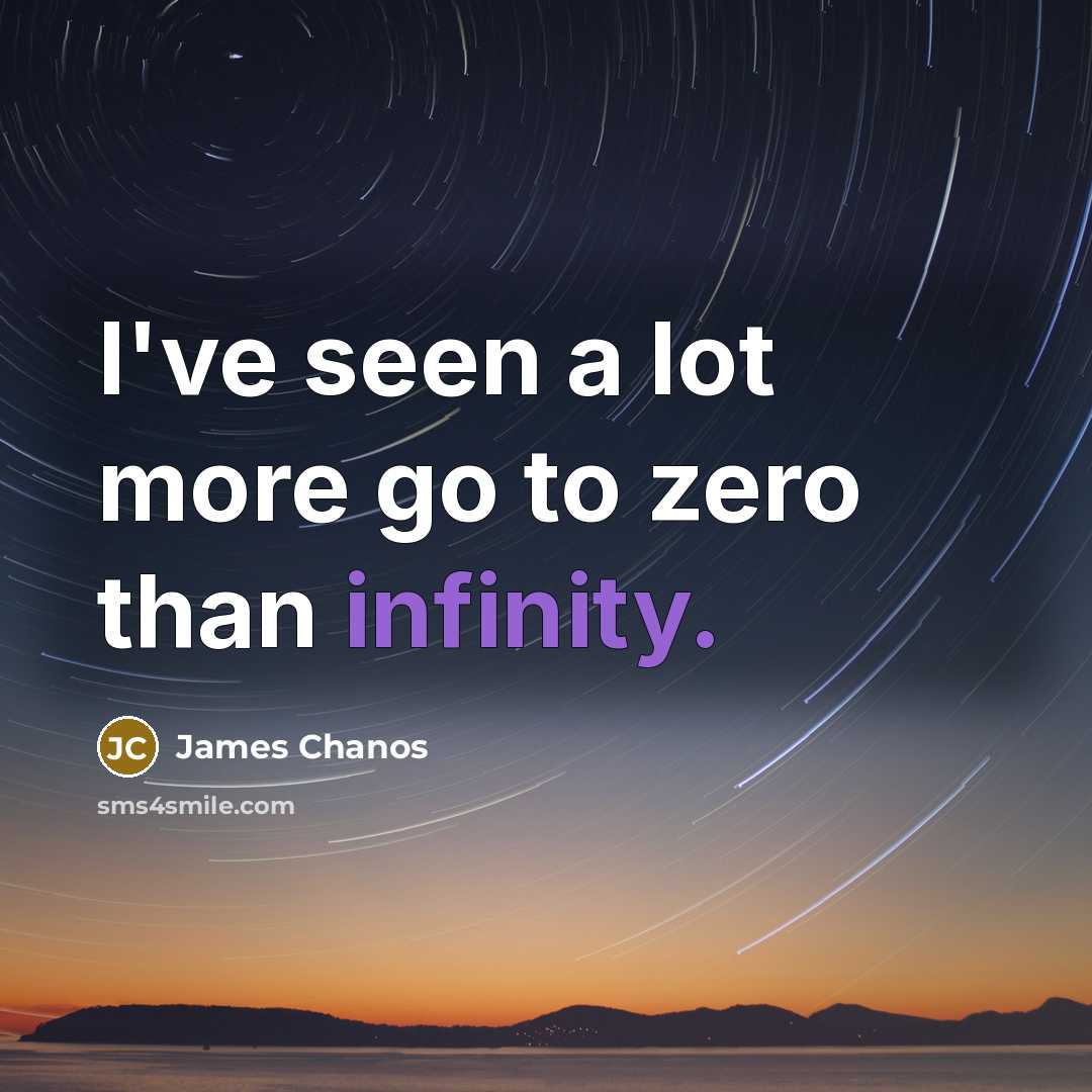 “I've seen a lot more go to zero than infinity.…” quote by James Chanos
