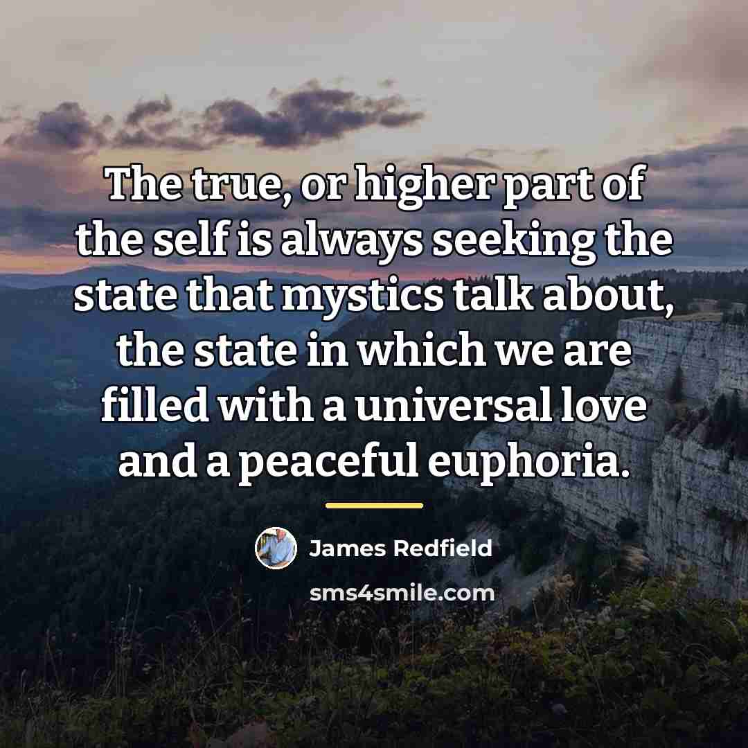 “The true, or higher part of the self is always…” quote by James Redfield