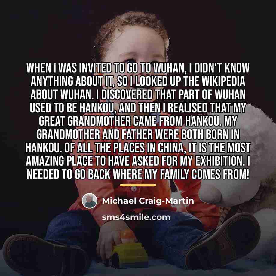 “When I was invited to go to Wuhan, I didn't…” quote by Michael Craig-Martin