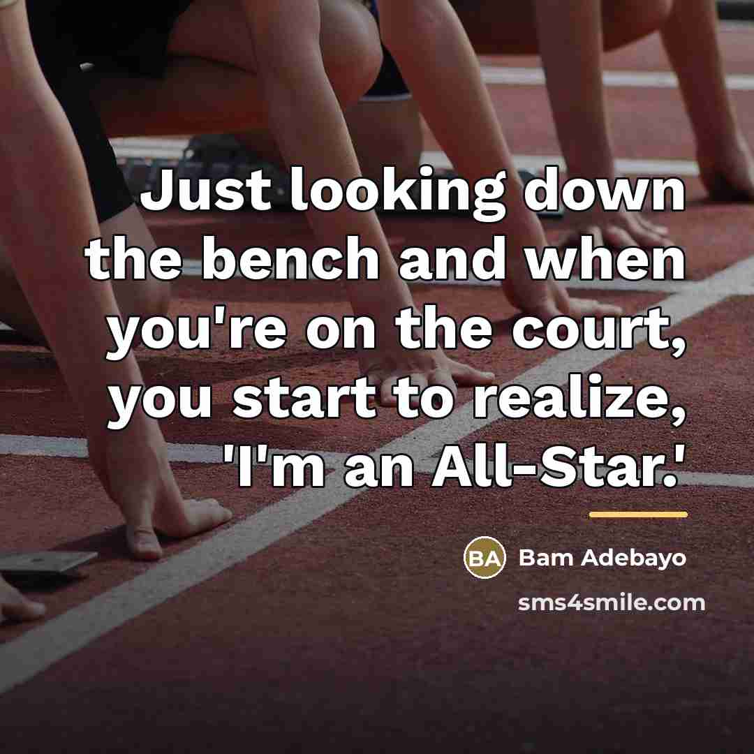 “Just looking down the bench and when you're on the…” quote by Bam Adebayo