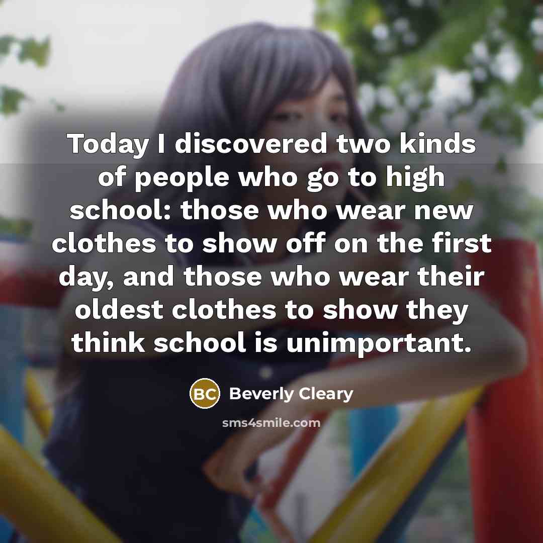 “Today I discovered two kinds of people who go to…” quote by Beverly Cleary