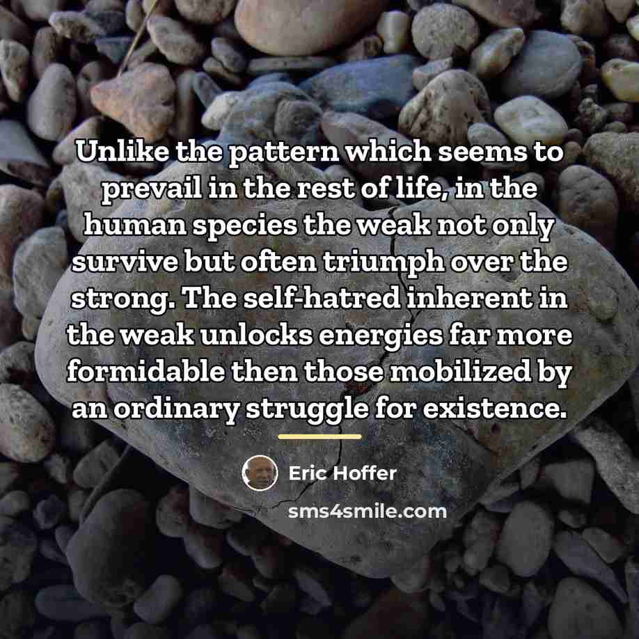 “Unlike the pattern which seems to prevail in the rest…” quote by Eric Hoffer