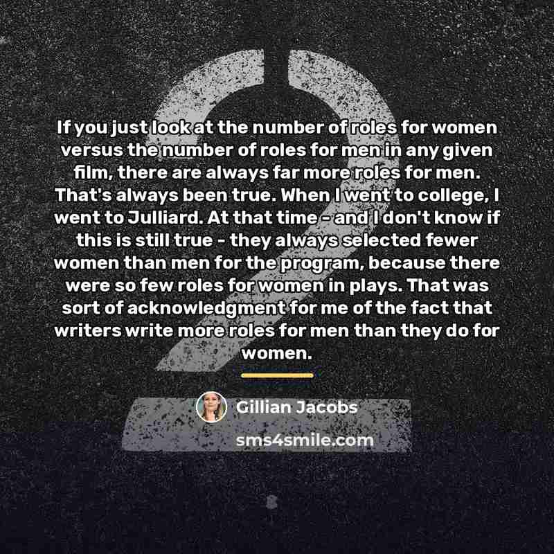 “If you just look at the number of roles for…” quote by Gillian Jacobs
