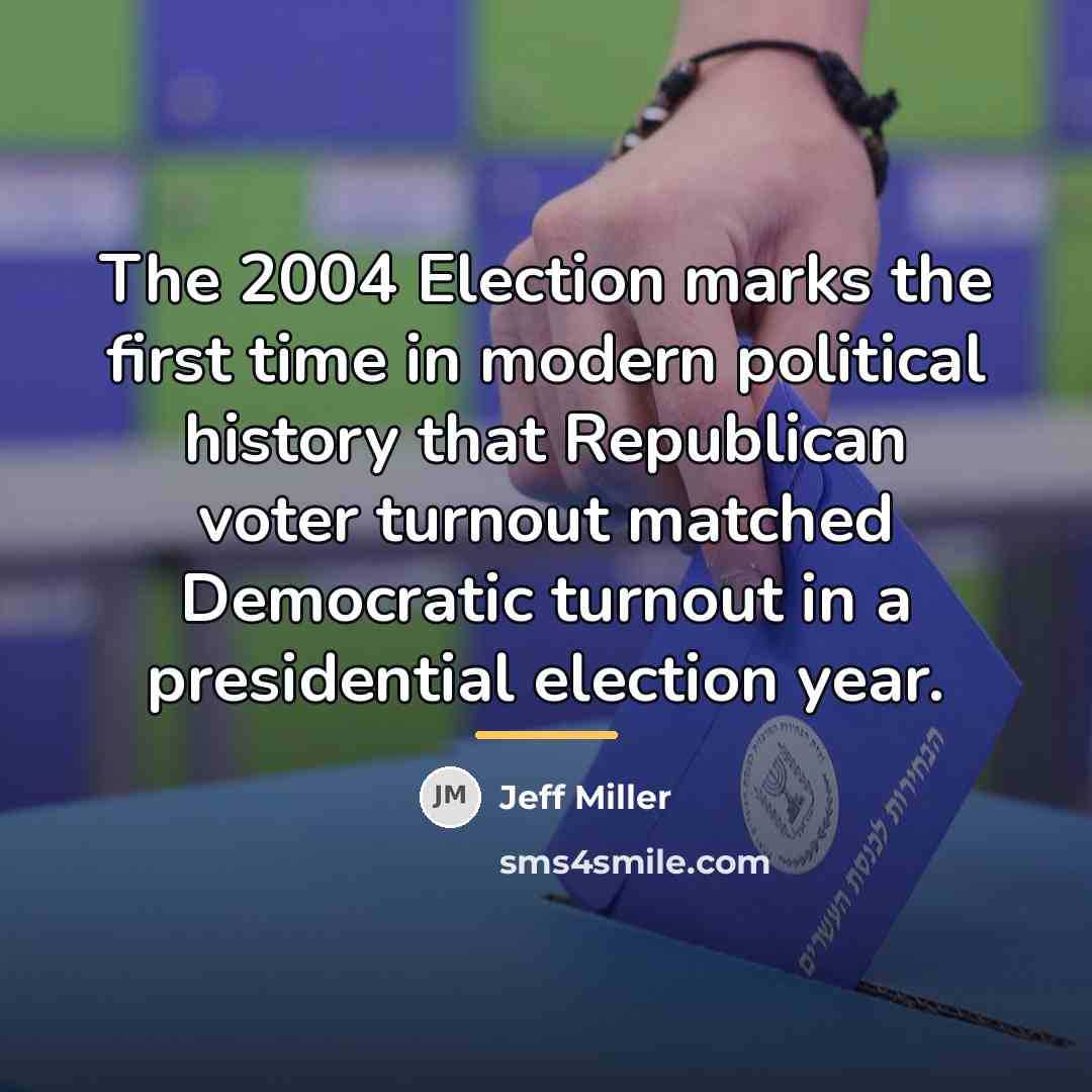 “The 2004 Election marks the first time in modern political…” quote by Jeff Miller