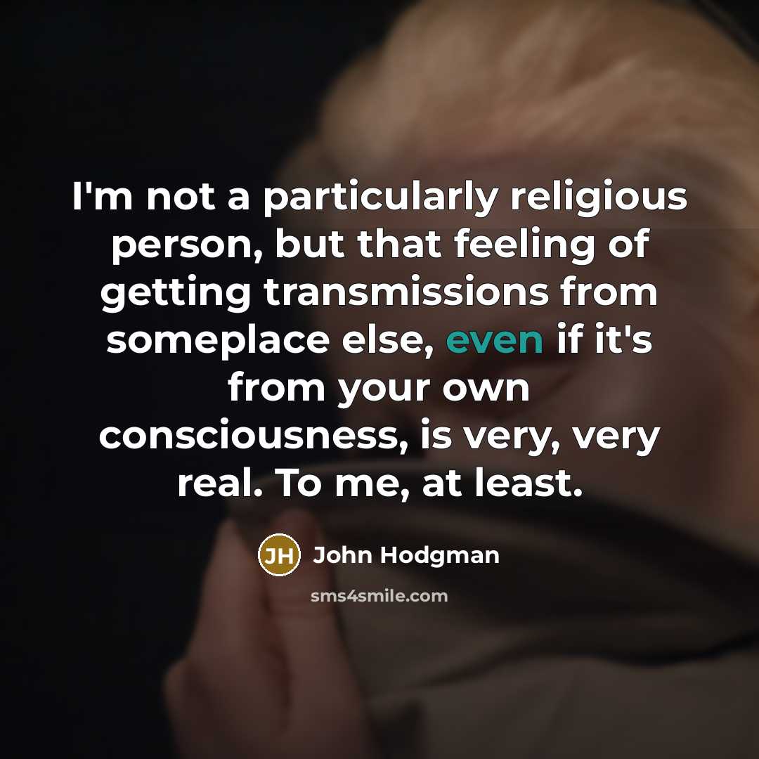 “I'm not a particularly religious person, but that feeling of…” quote by John Hodgman