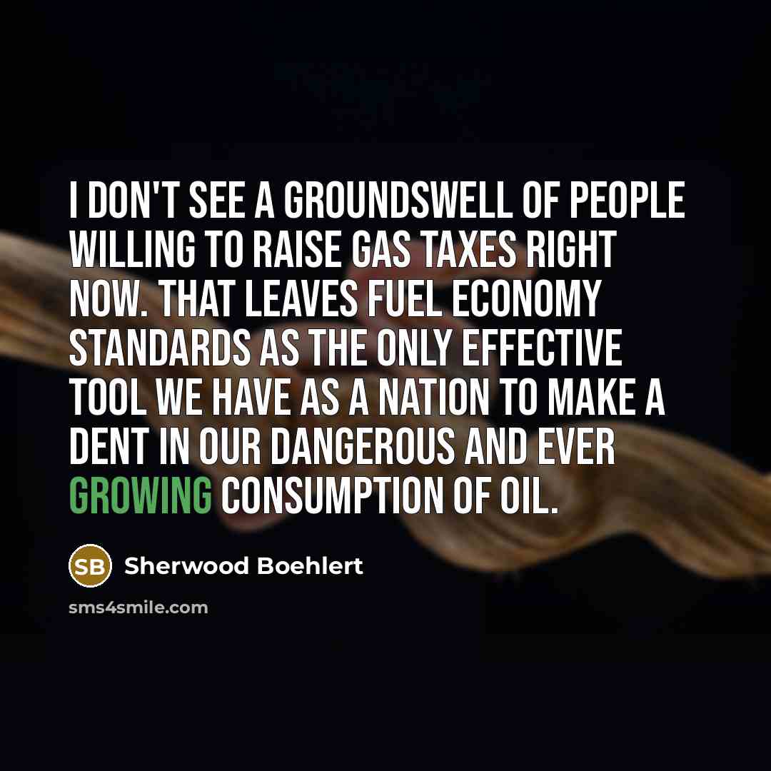 “I don't see a groundswell of people willing to raise…” quote by Sherwood Boehlert