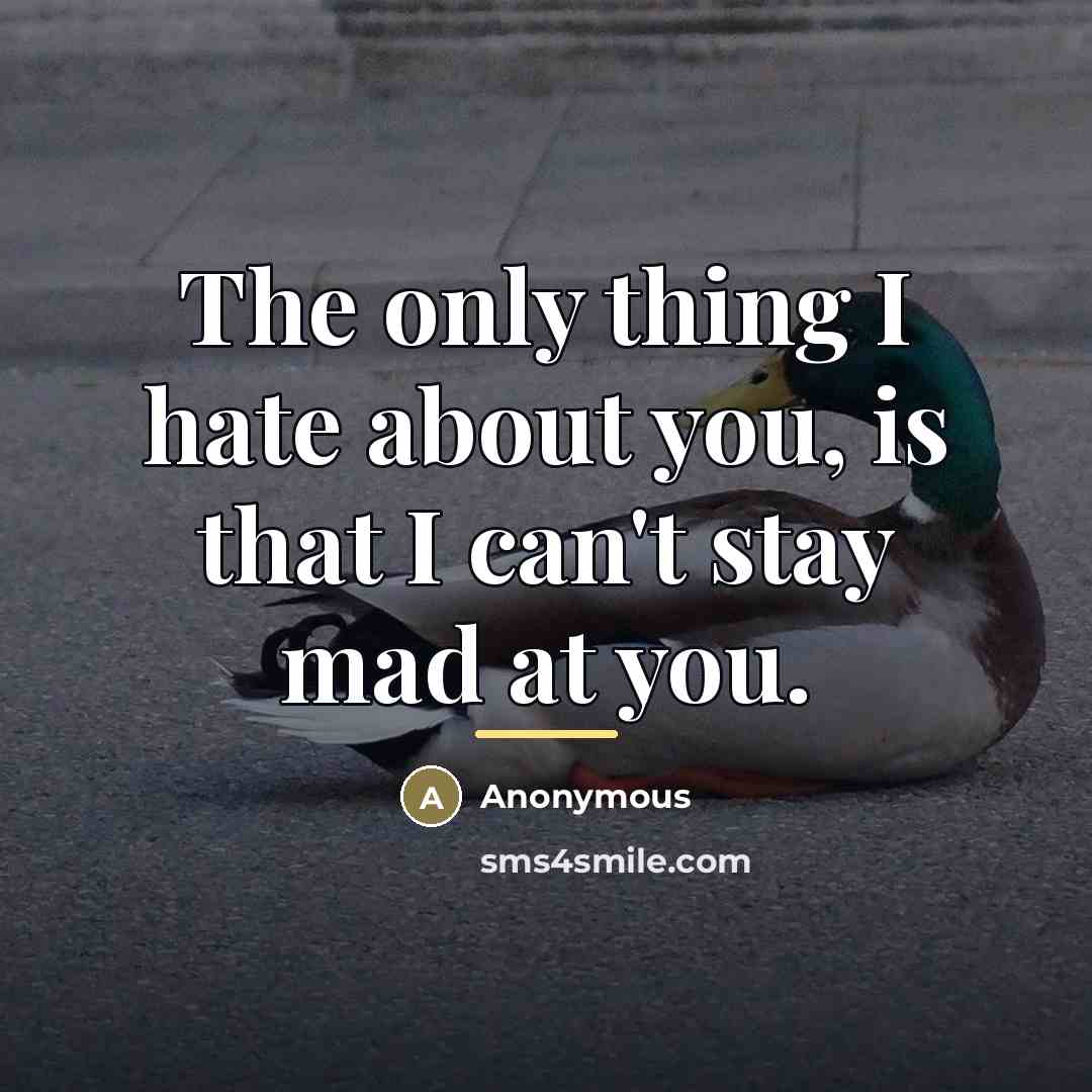 “The only thing I hate about you, is that I…” quote by Anonymous