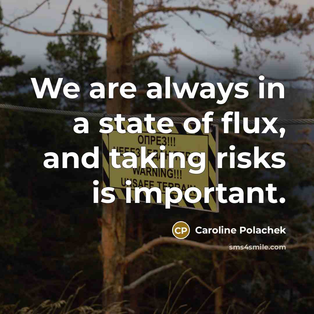 “We are always in a state of flux, and taking…” quote by Caroline Polachek