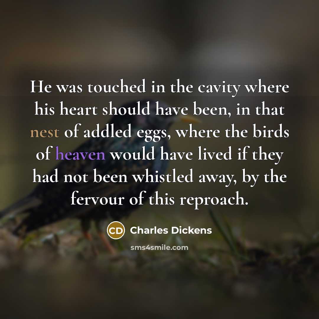 “He was touched in the cavity where his heart should…” quote by Charles Dickens