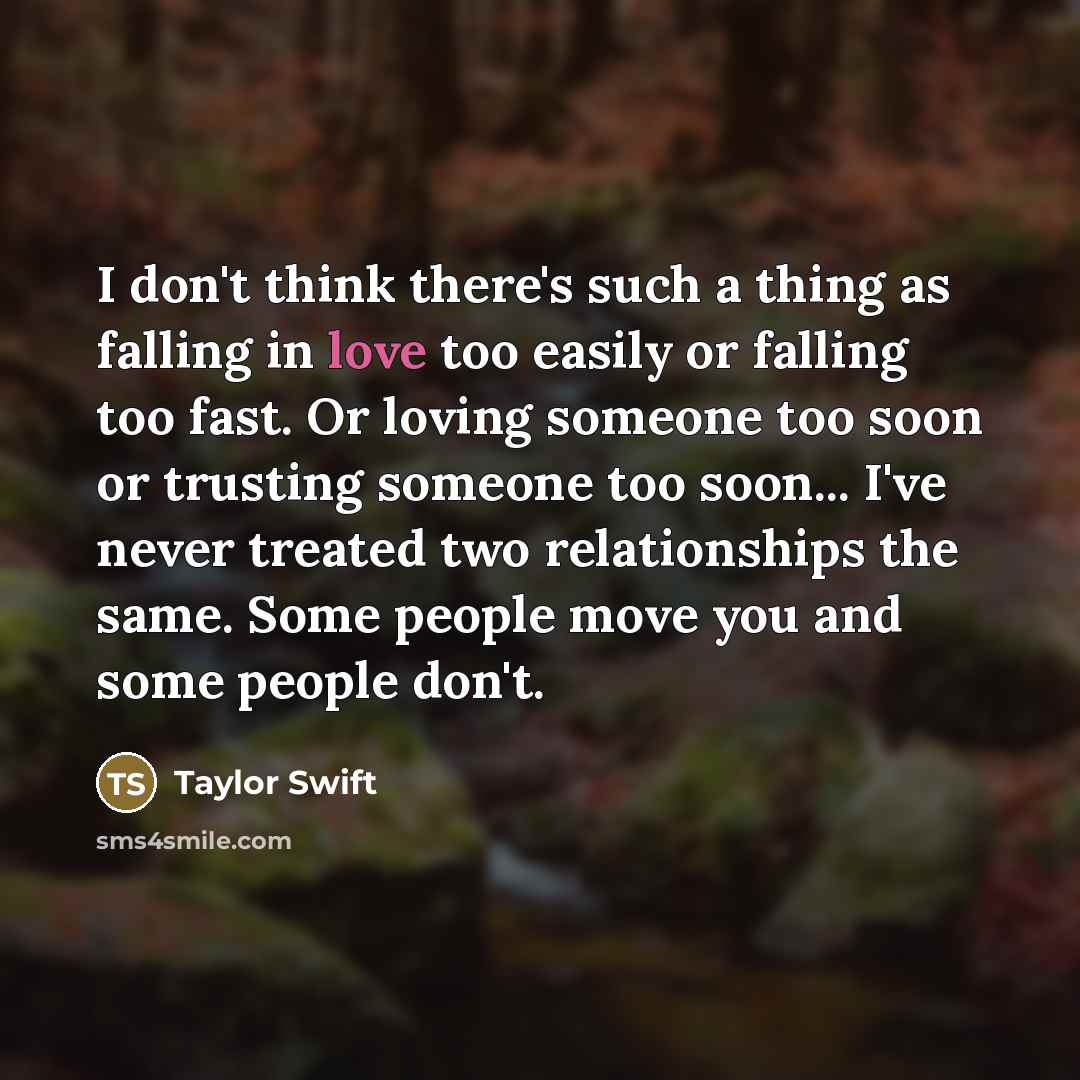 “I don't think there's such a thing as falling in…” quote by Taylor Swift