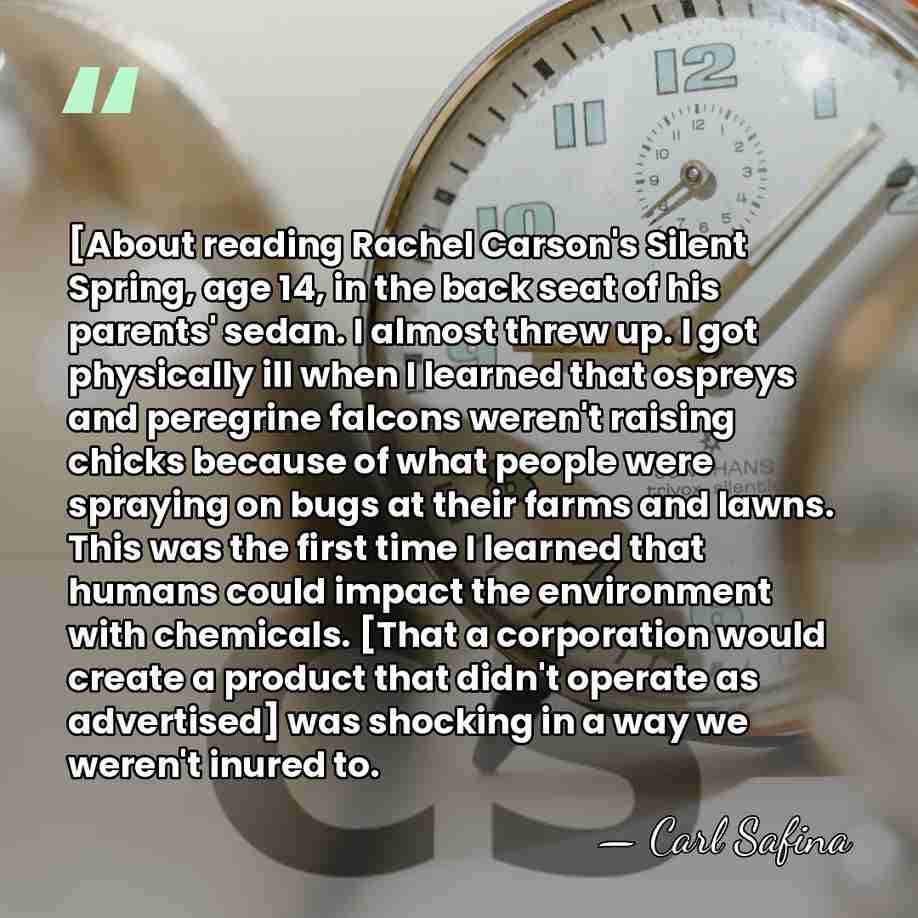 [About reading Rachel Carson's Silent Spring, age 14, in the back seat&hellip; - Carl Safina