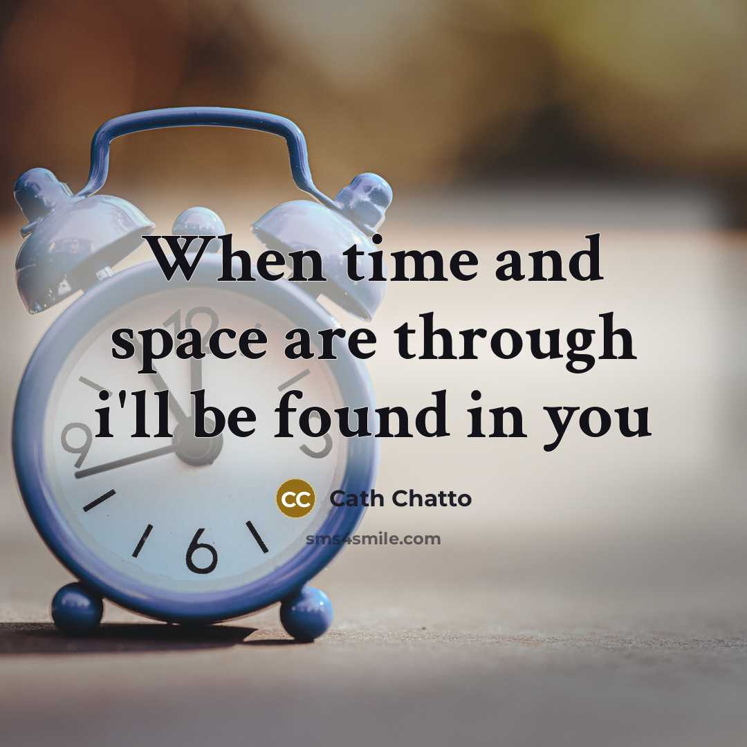 “When time and space are through i'll be found in…” quote by Cath Chatto