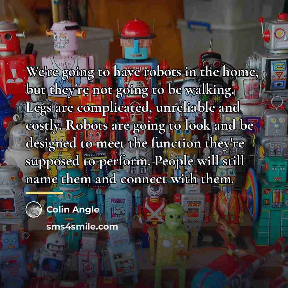 “We're going to have robots in the home, but they're…” quote by Colin Angle