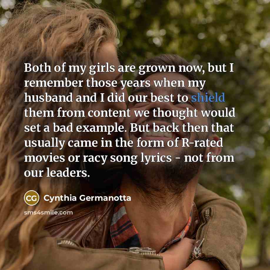“Both of my girls are grown now, but I remember…” quote by Cynthia Germanotta