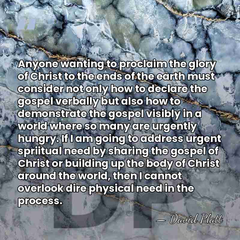 Anyone wanting to proclaim the glory of Christ to the ends of&hellip; - David Platt
