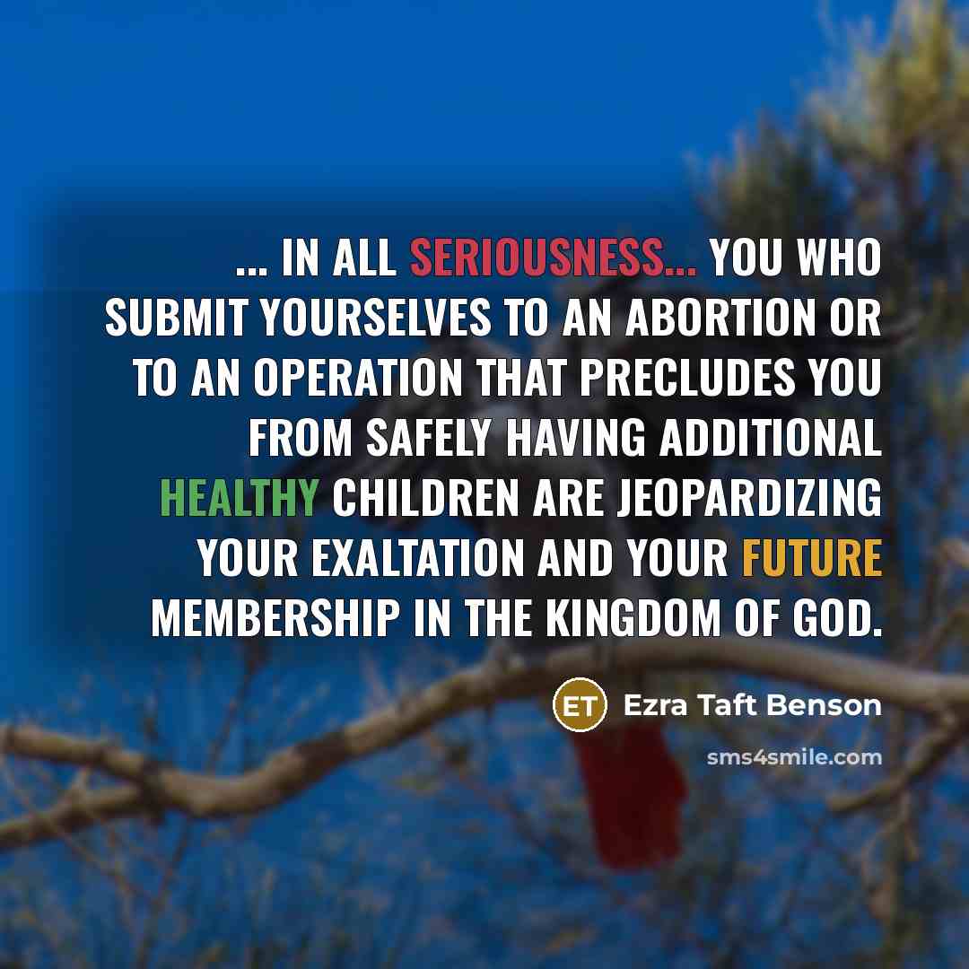 “... in all seriousness... you who submit yourselves to an…” quote by Ezra Taft Benson