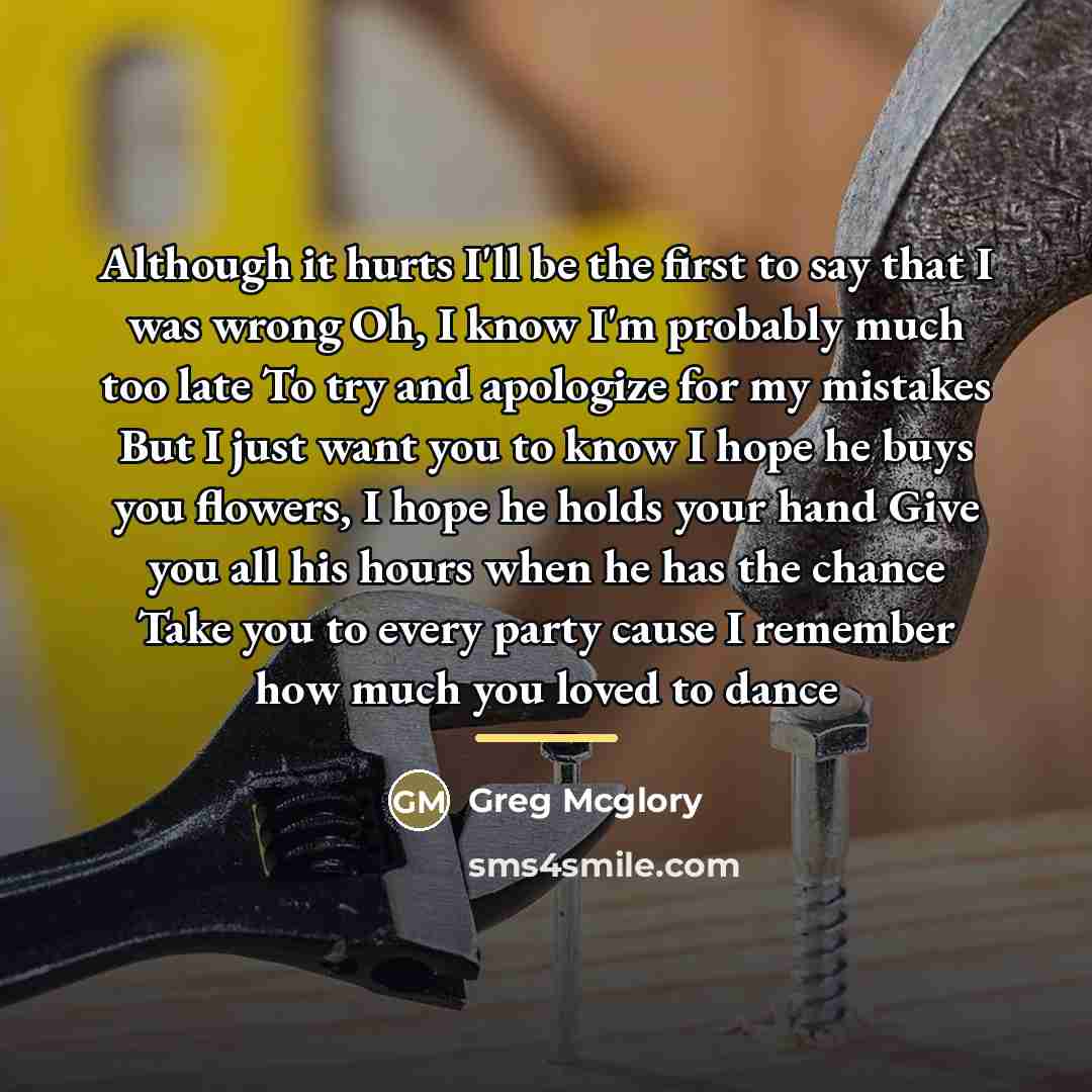 “Although it hurts I'll be the first to say that…” quote by Greg Mcglory